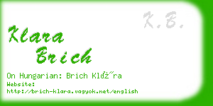 klara brich business card